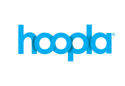 the world HOOPLA in bright blue letters on a white background